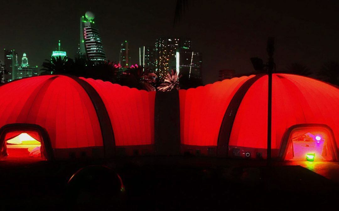 Outdoor inflatable structures that make an impact